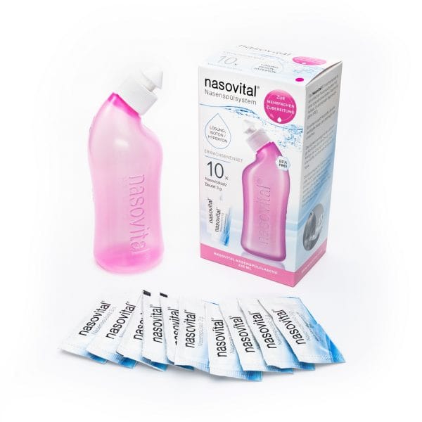 Nasovital Nasenspülsystem für Erwachsene – Rosa